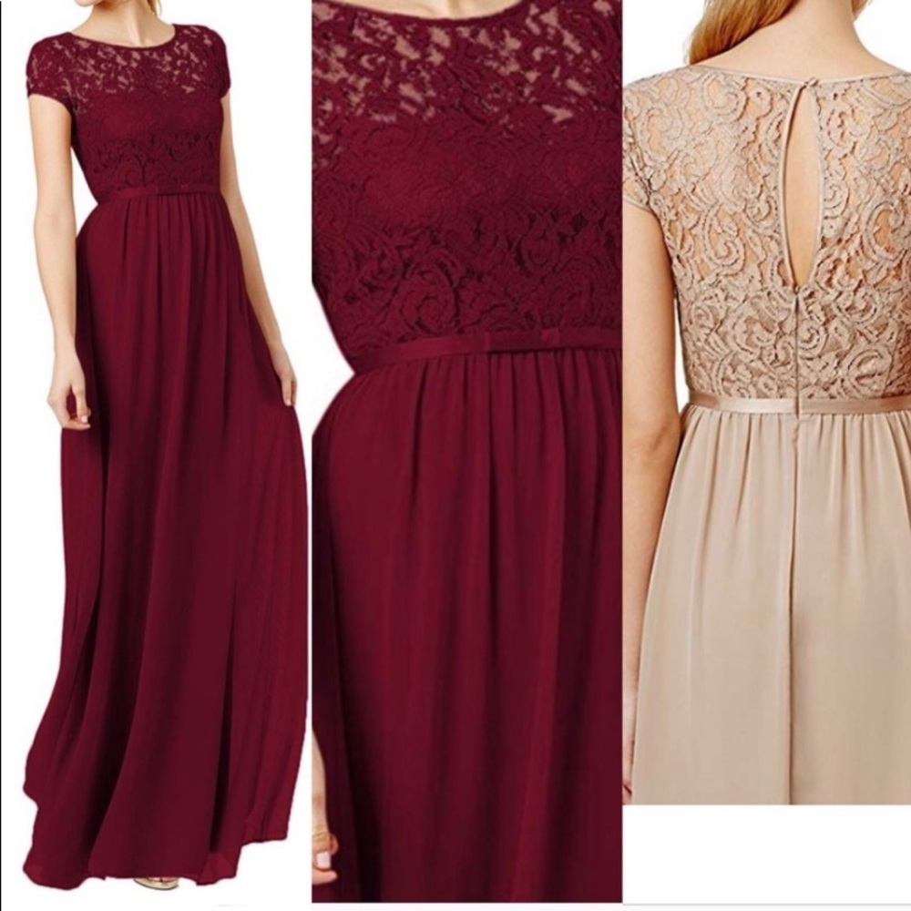 Burgundy/redwine Formal/Bridesmaid/Prom maxi dress
